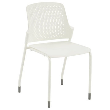 Next Stack Chairs(4) in White - 19.75"L x 19.75"W x 33"H