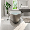 Eviva Viva 60" Solid Surface Gray/White Freestanding Bathtub