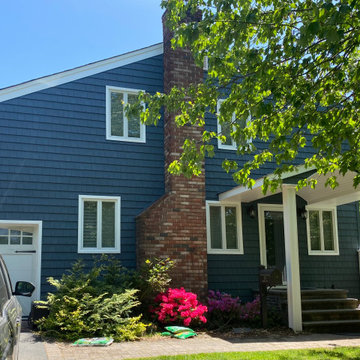 Commack Siding - Midnight Blue Shake Shingles | Alpha Windows & Siding