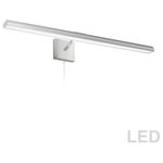 Dainolite - 40W Picture Light With Frosted Glass, Satin Chrome - 40W Satin Chrome with Frosted Glass Diffuser