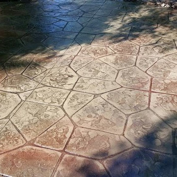 Stamped and Colored Concrete - recent pour for a great customer!