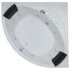 5' Rounded Modern Double Seat Corner Whirlpool Bath Tub With Fixtures