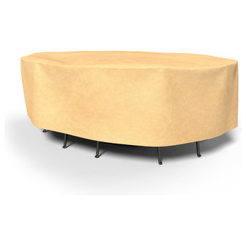Budge All-Seasons Oval Table and Chairs Combo Cover Extra Large (Nutmeg)