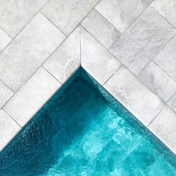 Antique Grey & Pool Garden Grey Porcelain Tiles -Fethiye,Mugla Villa