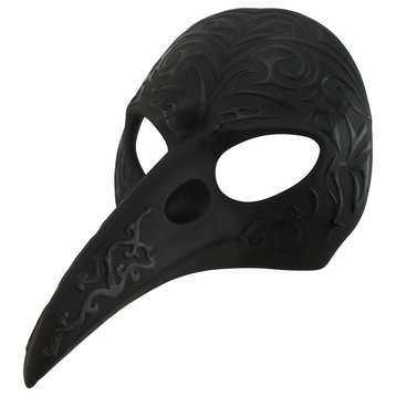 Black Patterned Crow Beak Carnival Mask Wall Hanging