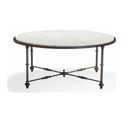 Tivoli Round Coffee Table in Carrara Marble - Coffee Tables