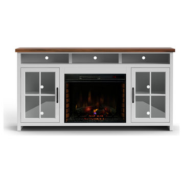 Legends Home Hampton 74 inch Fireplace TV Stand for TVs up to 85 inches