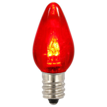 C7 Red Twinkle Transpled Bulb 25/Box