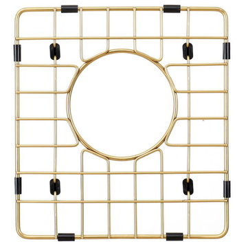 Sink Protector Matte Gold 304 Stainless Steel, Sink Bottom Grid, 12x11