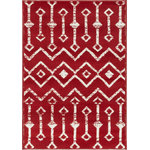 Unique Loom - Unique Loom Beige/Ivory  Moroccan Trellis Area Rug, Red/Ivory, 2'2x3'0 - With pleasant geometric patterns based on traditional Moroccan designs, the Moroccan Trellis collection is a great complement to any modern or contemporary decor. The variety of colors makes it easy to match this rug with your space. Meanwhile, the easy-to-clean and stain resistant construction ensures it will look great for years to come.