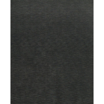 Weave & Wander Celano Contemporary Wool Rug, Charcoal, 5' X 8'
