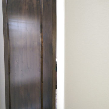 Barn door install for dividing rooms, no existing door prior to barn door