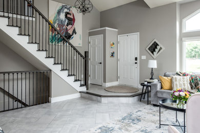 Transitional home design photo in Denver