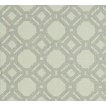 Asian grey Lattice Fabric Reversible Geometric Woven Upholstery material, Sample Cut