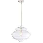 Nuvo Lighting - Nuvo Lighting 60/6769 Storrier - 1 Light Pendant - Storrier; 1 Light; Pendant Fixture; Burnished BrasStorrier 1 Light Pen Polished Nickel Clea *UL Approved: YES Energy Star Qualified: n/a ADA Certified: n/a  *Number of Lights: Lamp: 1-*Wattage:100w A19 Medium Base bulb(s) *Bulb Included:No *Bulb Type:A19 Medium Base *Finish Type:Polished Nickel