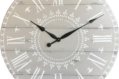 Oversized wood wall clocks