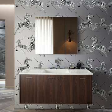 Kohler Jute vanity & Loure Widespread Faucet