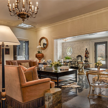 Sophisticated Foyer & Living Room