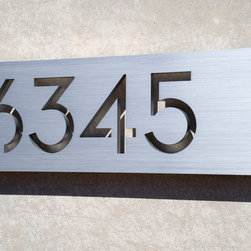 Modern house numbers plaque - Home Decor