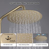 2 Function Outdoor Shower Brass with Handheld Shower, Brushed Gold
