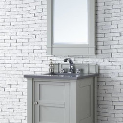 26 inch Dove Grey Finish Single Sink Bathroom Vanity Optional Countertop - Bathroom Vanities And Sink Consoles