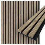 CONCORD WALLCOVERINGS - Acoustic Wood Slat 3D Wall Panels, Soundproofing Panels for Accent Wall, Silver Ash, Pack of 6 - Revitalize any area with our Acoustic Wood Slat Wall Panels, perfect for soundproofing and aesthetic enhancement. Ideal for stylish accent walls, our textured wall panel design is suited for home and office decor. These versatile wood wall panels seamlessly integrate with any interior, offering both decorative and noise-cancelling features.