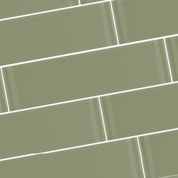 GBM Manufacturing - Metro 3"x 12" Glass Subway Tile,Glossy Jade Green, Piece - Wall And Floor Tile