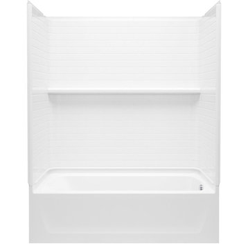Sterling 71570120 Traverse 76 1/4" X 60" Bath/Shower With Right - White