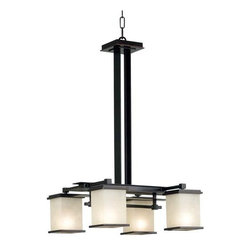 kenroy Home Plateau Oil Rubbed Bronze Four Light Chandelier - Kitchen Island Lighting