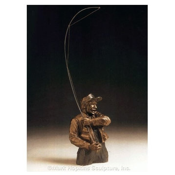 Gotcha Bronze Fisherman Sculpture