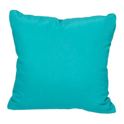 Aruba Blue Outdoor 2-Piece 16" Square Throw Pillow Set - Outdoor Cushions And Pillows