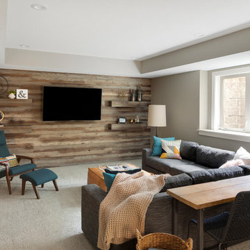 Modern lower level and addition