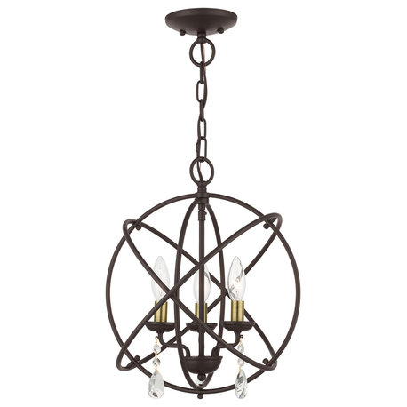 Bronze Shabby Chic, Dazzling, Country Convertible Chandelier/Semi Flush