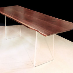 Walnut Acrylic Dining Table - Dining Tables