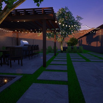 Family Backyard Gathering Spaces and Retreat