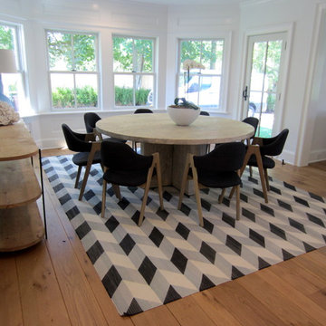 AMAGANSETT: WIDE PLANK CHARACTER WHITE OAK INSTALLED/FINISHED W BONA TRAFFIC HD