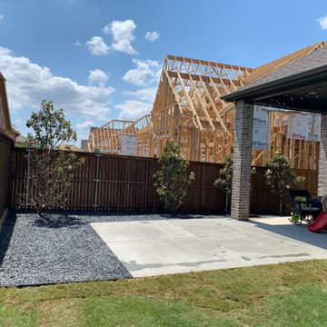 Light Farms: Celina:  Patio Extension & Aggregate Side Yard, Drainage