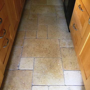 Cleaning a Limestone floor in Shepperton