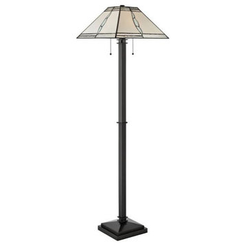 Dale Tiffany TF19194 Parkdale, 2 Light Floor Lamp, Bronze/Dark Brown