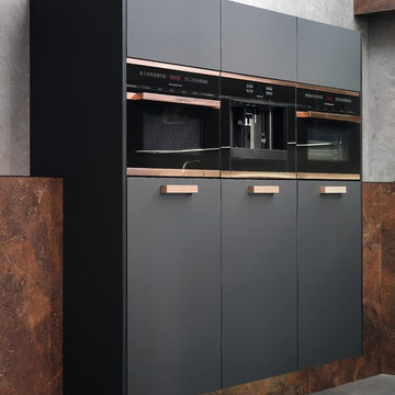 Dolomite & Super matte Black Kitchen