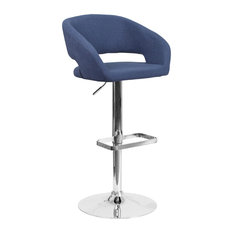 Flash Furniture - Flash Furniture CH-122070-BK-GG Adjustable Barstool, Blue - Bar Stools and Counter Stools