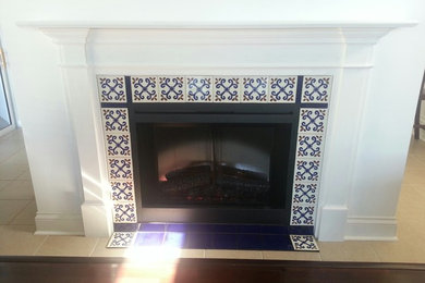 Double Sided Electric Fireplace