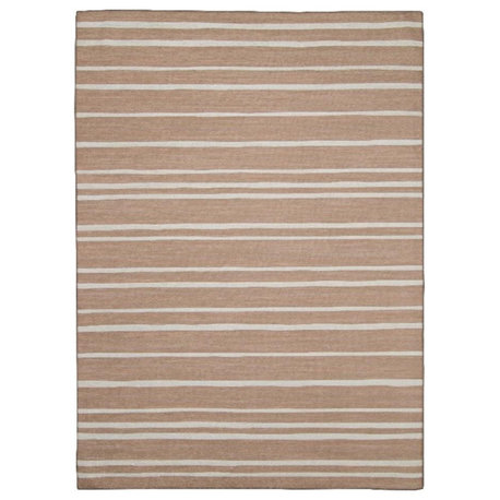 Linon Indoor Outdoor Machine Washable Sydney Accent 3'x5' Rug in Tan and Ivory