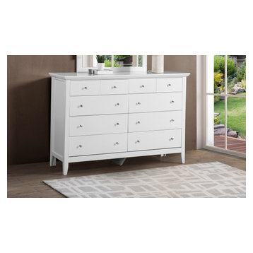 Simeon 8-Drawer Dresser, White