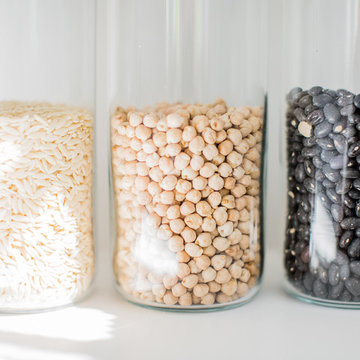 Modern Kitchen Pantry Styling with Canisters
