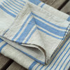 Linen Prewashed Hand And Guest Towels Provence, Set of 2, Blue Natural, 47x70cm