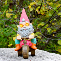 Hot Rod Gnome - Garden Statues And Yard Art