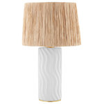 Mitzi - Daniella 1 Light Table Lamp, White - Bring the beach to your living room with the Daniella Table Lamp. From the wavy textured base to the raffia-wrapped shade, it's time to tiki. But don't worry, Daniella's classic shape and clean finishes make her the perfect companion for any setting. Whether your style leans modern, traditional, or transitional, Daniella fits right in.