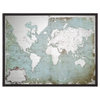 Mirrored World Map Framed Print