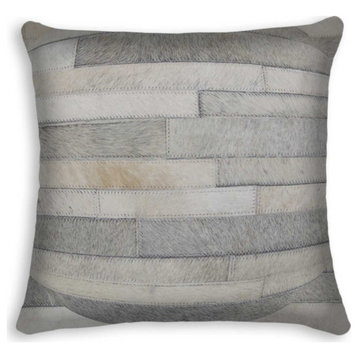 18"x18"x5" Gray Pillow, Horizontal